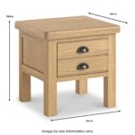 Portland Oak Lamp Table - Image 11