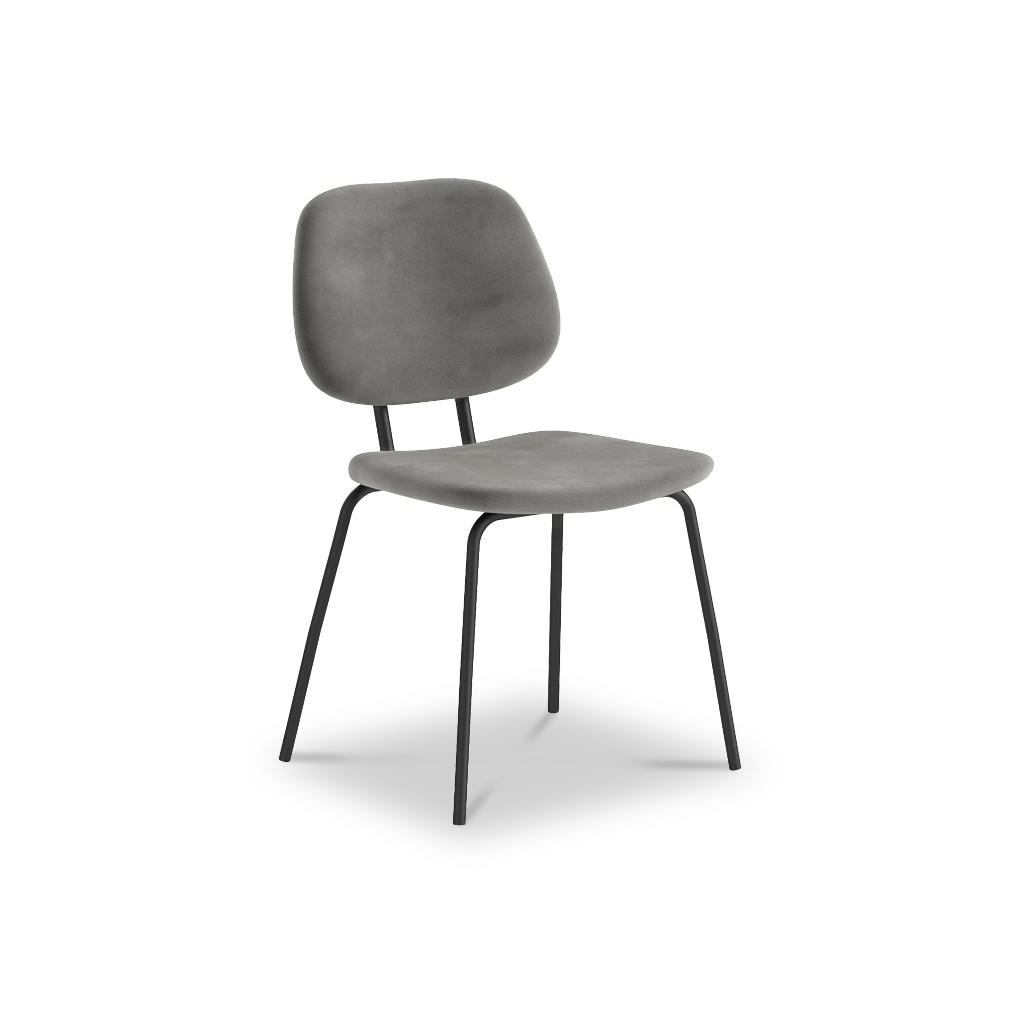 RFCORN8232-Keswick-Grey-Velvet-Dining-Chair-Angle1 Keswick Velvet Dining Chair - Image 1