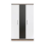 Blakely White & Light Oak Triple Mirror Wardrobe - Image 2