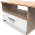 Blakely White & Light Oak 1 Drawer Coffee Table - Image 3