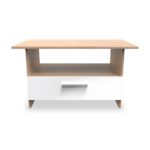 Blakely White & Light Oak 1 Drawer Coffee Table - Image 2