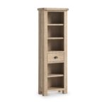 Portland Washed Oak Slim Bookcase