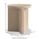 Mylor Washed Oak Side Table - Image 3