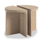 Mylor Washed Oak Half Moon Nest of Tables