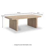 Mylor Washed Oak Rectangular Coffee Table - Image 3