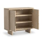 Mylor Washed Oak 2 Door Shoe Storage Unit - Image 3