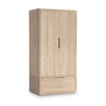 Mylor Washed Oak Double Wardrobe