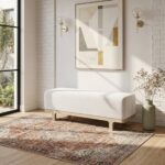 Mylor Washed Oak Upholstered Bench - Image 2