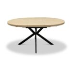 Barker 120cm-160cm Light Oak Effect Extending Dining Table
