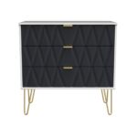Geo 3 Drawer Chest with Gold Hairpin Legs - Image 6