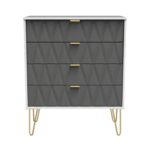 Geo 4 Drawer Chest with Gold Hairpin Legs - Image 3