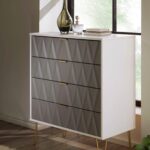 Geo 4 Drawer Chest with Gold Hairpin Legs - Image 2
