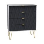 Geo 4 Drawer Chest with Gold Hairpin Legs - Image 5
