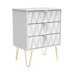 Geo 3 Drawer Midi Chest with Gold Hairpin Leg - Image 14