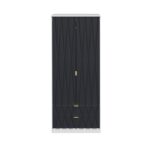 Geo Panelled 2 Door 2 Drawer Wardrobe - Image 13