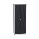 Geo Panelled 2 Door 2 Drawer Wardrobe - Image 11