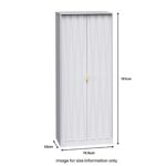 Geo Panelled 2 Door Wardrobe - Image 10