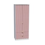 Geo Panelled 2 Door 2 Drawer Wardrobe - Image 6