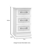 Killgarth 3 Drawer Bedside Table - Image 10