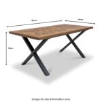 Montford 180cm Elm & Oak Top Dining Table - Image 5