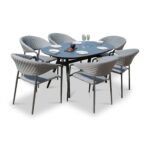 Maze Pebble 6 Seat Oval Dining Set - Image 2