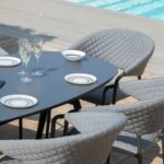 Maze Pebble 6 Seat Oval Dining Set - Image 4