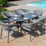 Maze Pebble 6 Seat Oval Dining Set - Image 3