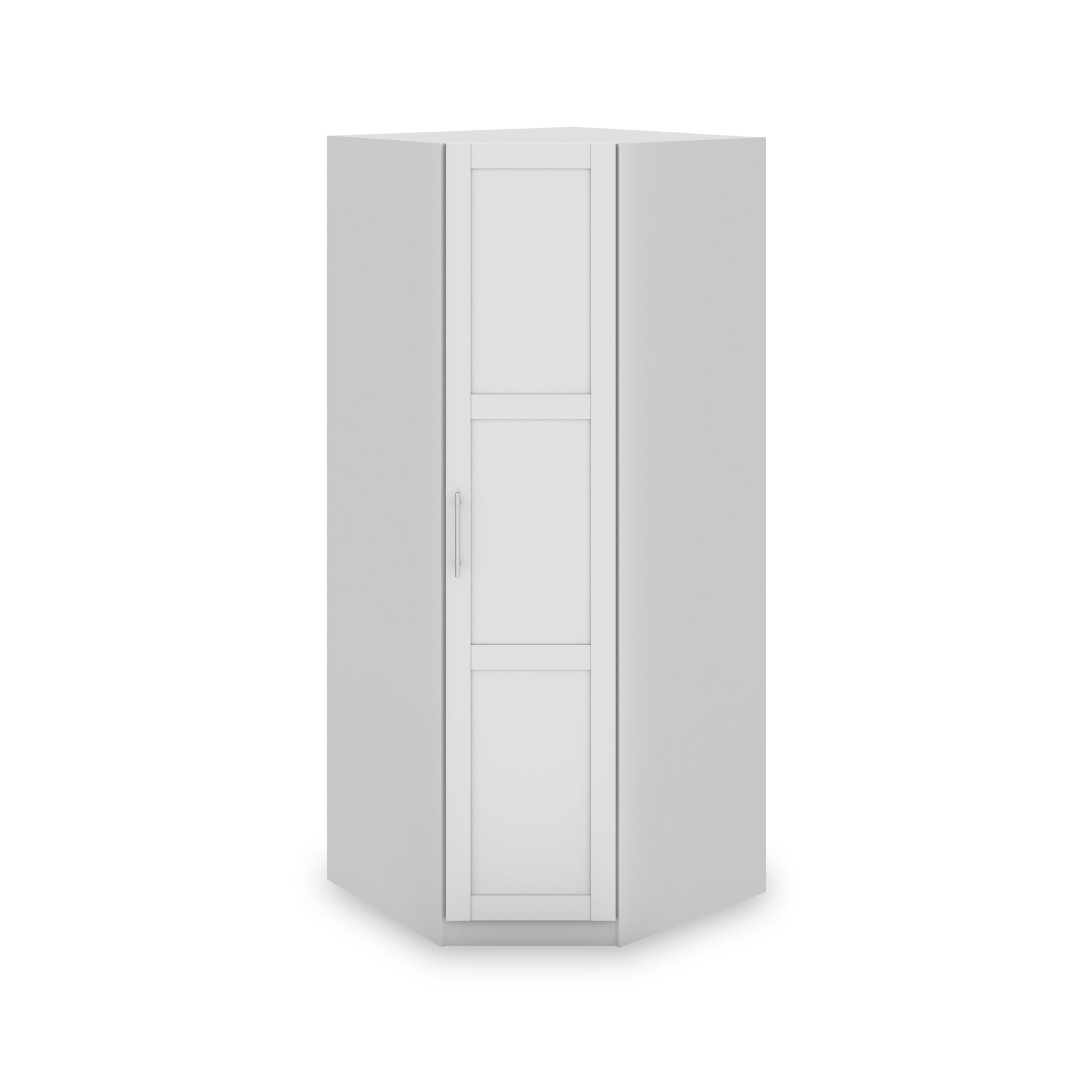 RFH211104-Bithlo-White-Corner-Wardrobe-Front1 Bithlo White Corner Wardrobe - Image 1