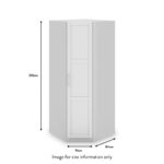 Bithlo White Corner Wardrobe - Image 3