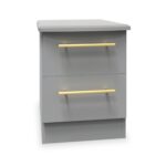 Bramham Grey 2 Drawer Bedside