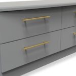 Bramham Grey 4 Drawer Low Storage Unit - Image 3