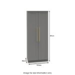Bramham Grey 2 Door Wardrobe - Image 7
