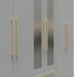 Bramham Grey Tall 6 Door 2 Mirror Wardrobe - Image 3