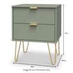 Moreno 2 Drawer Bedside - Image 10