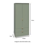 Moreno 2 Door 2 Drawer Double Wardrobe - Image 12