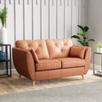 Edison Leather 2 Seater Sofa - Image 43