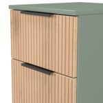 Jago Slatted Effect 3 Drawer Bedside Table - Image 13