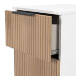 Jago Slatted Effect 3 Drawer Bedside Table - Image 21