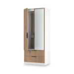 Jago Slatted Effect 2 Door 2 Drawer Mirrored Wardrobe - Image 19