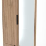 Jago Slatted Effect 2 Door 2 Drawer Mirrored Wardrobe - Image 20