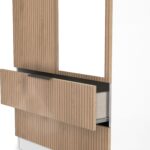 Jago Slatted Effect 2 Door 2 Drawer Mirrored Wardrobe - Image 21
