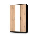 Jago Slatted Effect Tall 3 Door Mirrored Wardrobe - Image 4