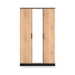 Jago Slatted Effect Tall 3 Door Mirrored Wardrobe - Image 2