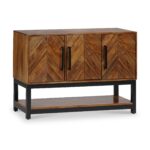 Loric Parquet Mango Wood Console Table