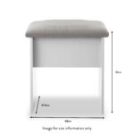 Talland White Dressing Table with Stool - Image 17