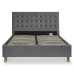 Kia Velvet Ottoman Storage Bed Frame - Image 13