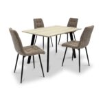 Barlo 120cm Travertine Effect Dining Table - Image 4