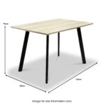 Barlo 120cm Travertine Effect Dining Table - Image 6