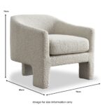 Bronte Boucle Curved Accent Chair - Image 5