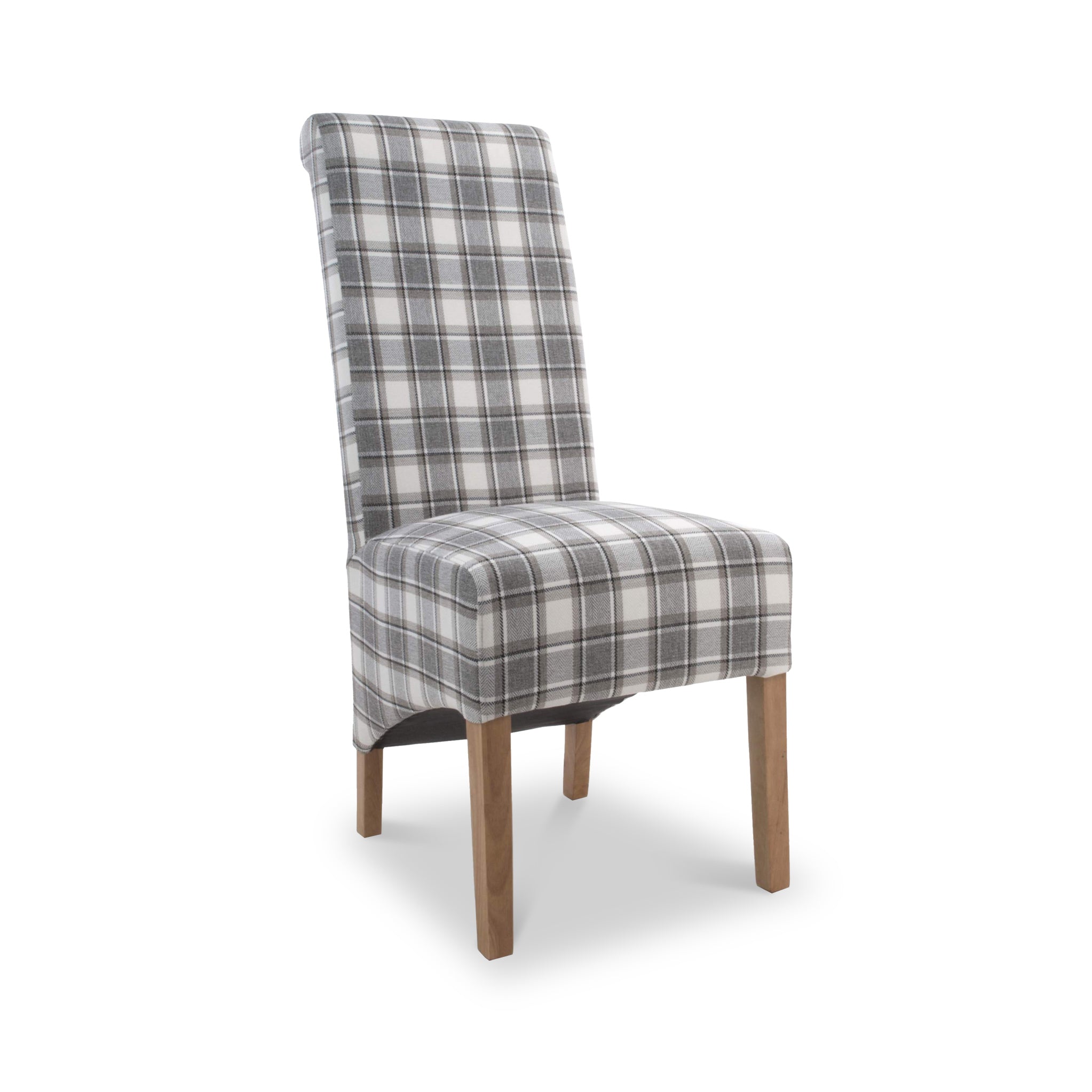 RFSHAN010-Genna-Herringbone-Dining-Chair-Check-Angle1 Genna Checked Herringbone Dining Chair - Image 1